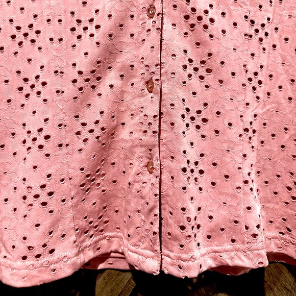 NWOT The Shirt Brand Pink Short Sleeve V-Neck Blouse - Picture 14 of 16